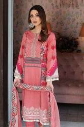 3-Pc Unstitched Embroidered Lawn With Chiffon Dupatta CN-13